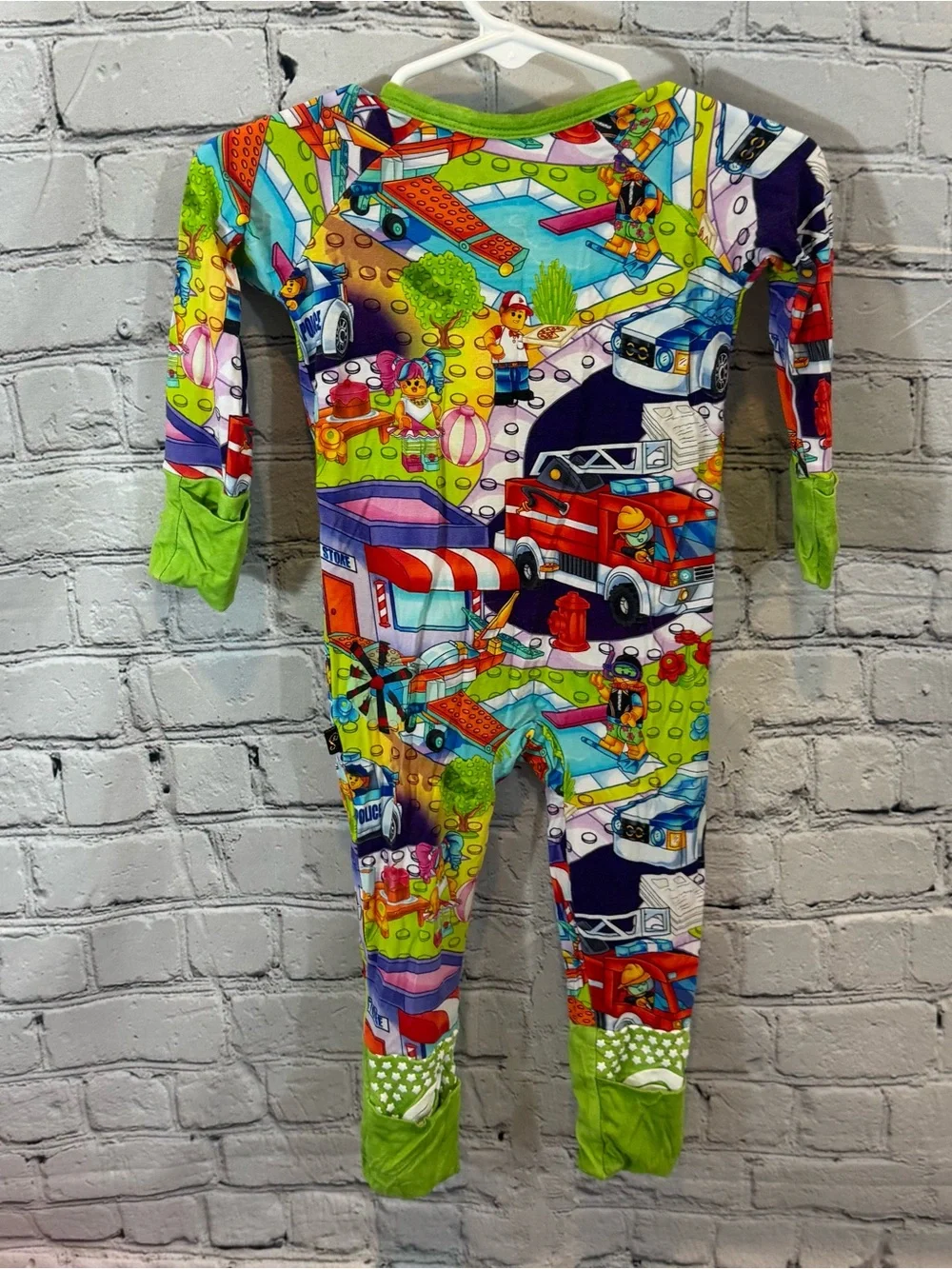 Sugar Swan Brick Babies Bamboo Zippie Romper
